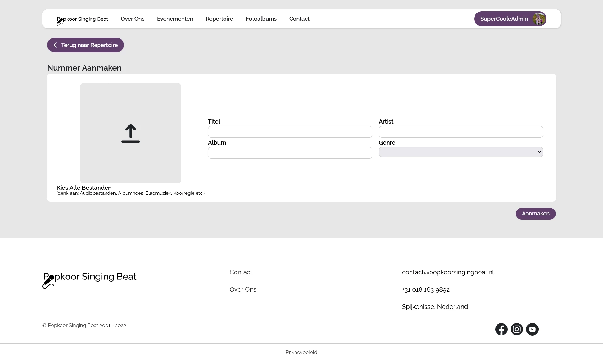 Desktop screenshot 1 of Oefenplatform Popkoor Singing Beat